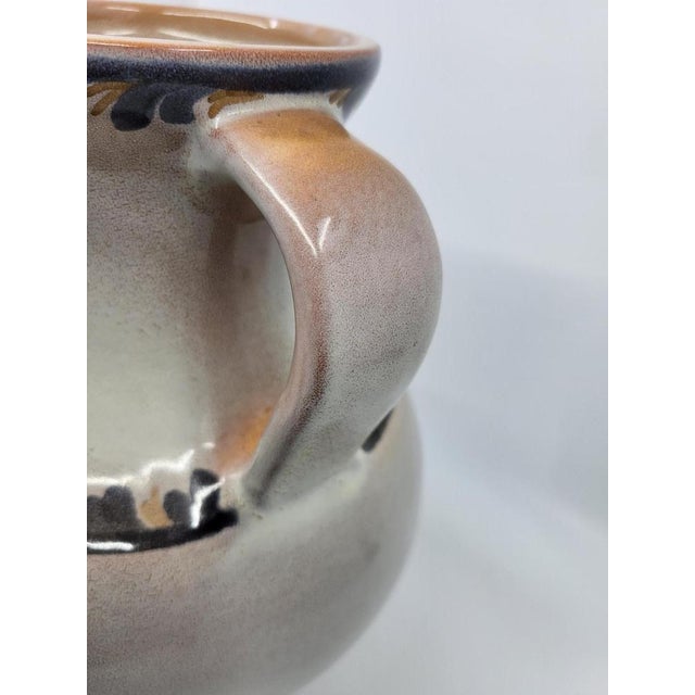 Vintage Hand-Decorated Ceramic Pitcher by Jean De Lespinasse, 1950s For Sale - Image 10 of 14