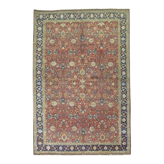 19th Century Antique Persian Tabriz - 7'8" x 11'1" For Sale