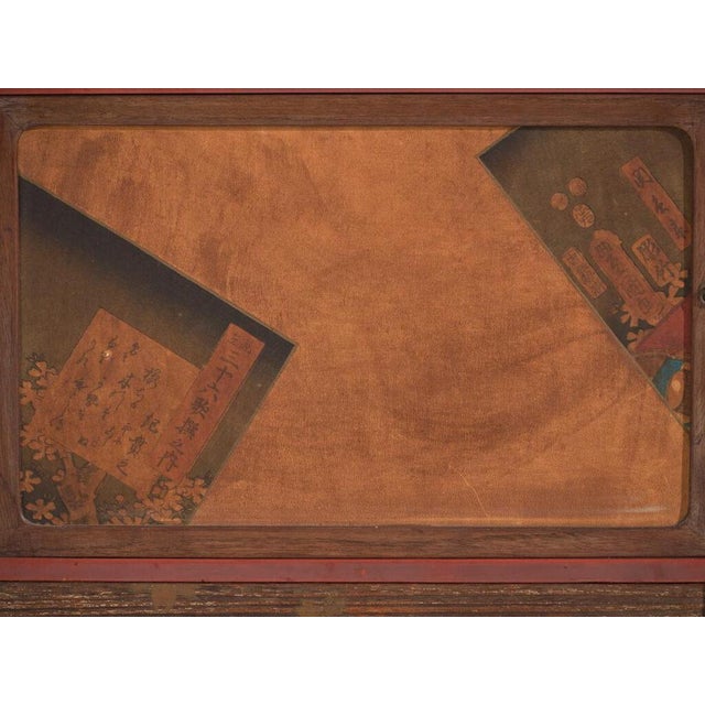 Brown Japanese Cabinet with Kabuki For Sale - Image 8 of 15