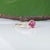 Pink 1.27Ct Gia Certified Pink Sapphire Ring With Natural Diamonds in Solid 14k Gold, Size 6.75 For Sale - Image 8 of 10