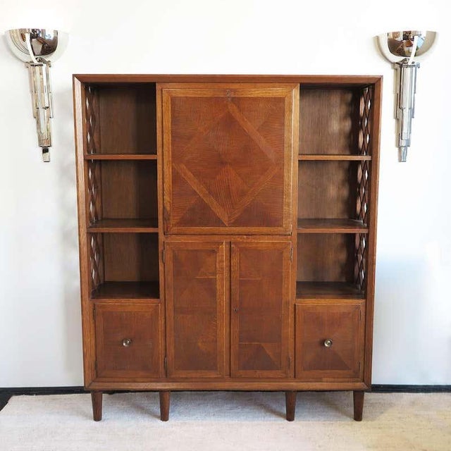 Mid-Century Modern Midcentury Cabinet Arttributed to E. Lanzia, Italy, Circa 1940s For Sale - Image 3 of 9