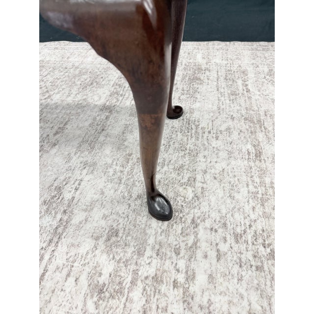 Brown Late 20th Century Council Furniture Queen Anne Inlaid Lowboy For Sale - Image 8 of 9