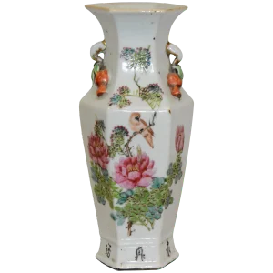 19th Century Hand-Painted Ceramic Japanese Vase