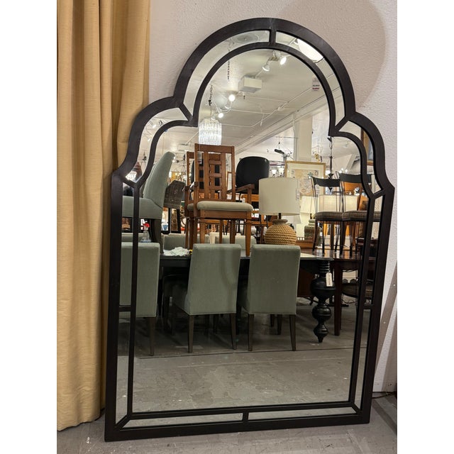 Transitional Kreiss Collection Savoy Double Frame Iron Wall Mirror For Sale - Image 3 of 12