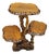 Vintage Mid Century Modern Live Edge 3 Tier Walnut Plant Stand Side Table For Sale