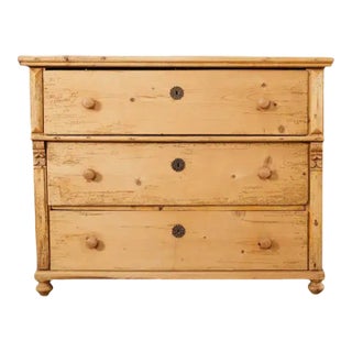 19th Century Country English Provincial Pine Chest of Drawers For Sale