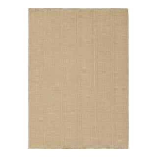 Rug & Kilim’s Contemporary Kilim With Textural Beige and Taupe Stripes For Sale