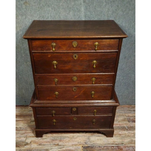 Antique 19th Century Wooden Chest of Drawers For Sale - Image 5 of 8