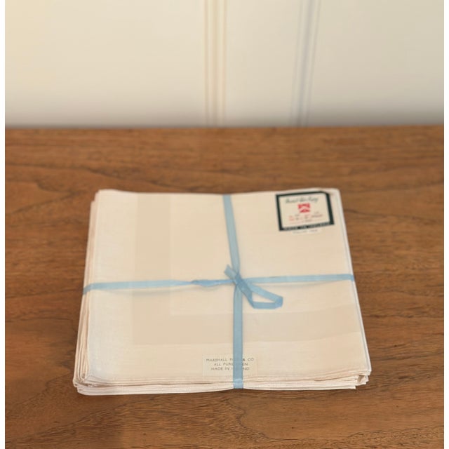 Beautiful Irish linen damask napkins to add elegance and style to any tables cape! Large 18" square heavy linen with wide...