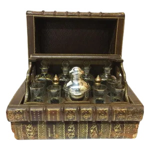 Antique French Liquor Cellar in 18th Century Books