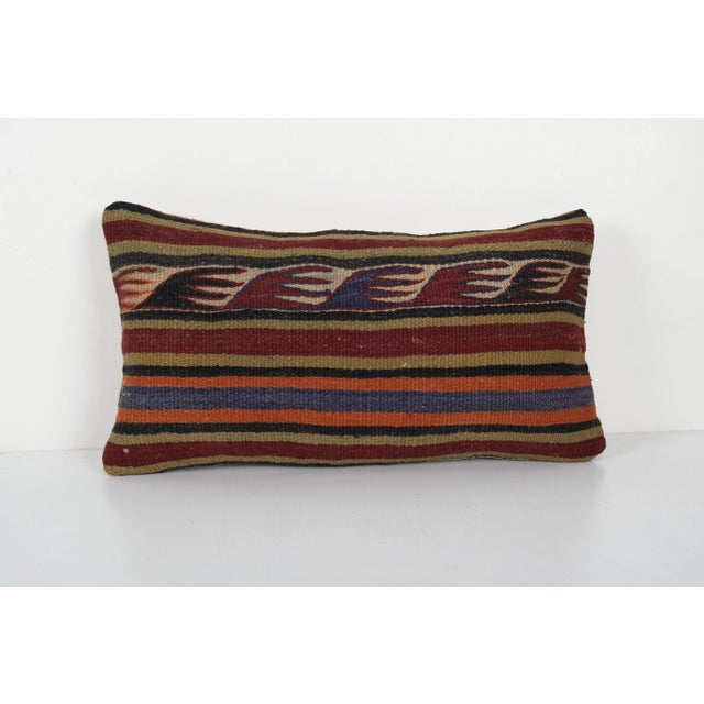 2020s Turkish Kilim Lumbar Pillow Cover For Sale - Image 5 of 5