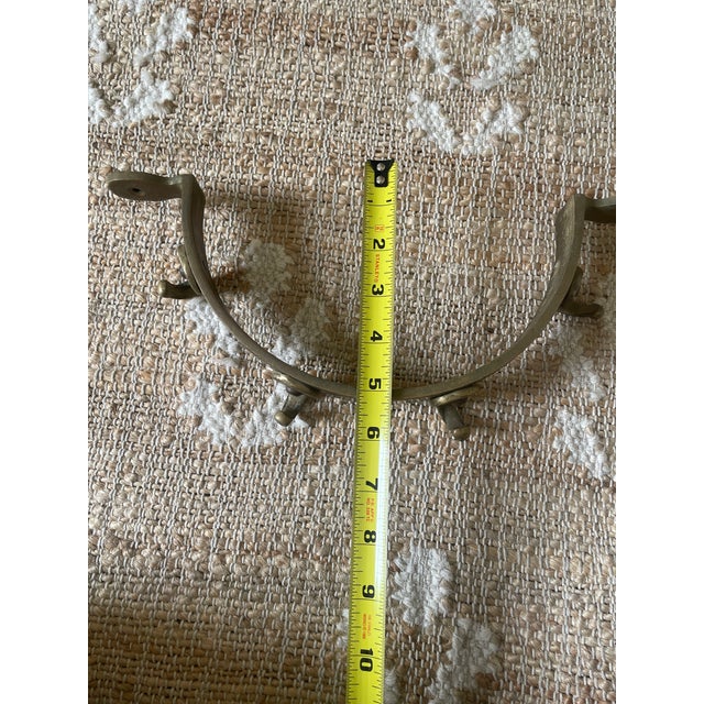 Early 20th C. Bronze and Copper Half Circle Pot Rack c.1900-1940 For Sale - Image 9 of 9