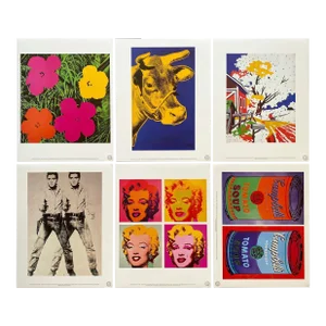 Andy Warhol Estate Vintage 1989 " Pop Art Portfolio " Lithograph Prints - Set of 6
