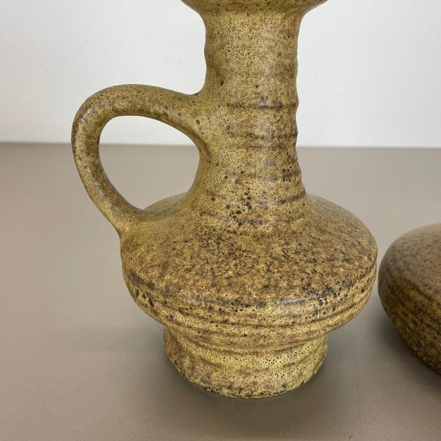 Ceramic Studio Pottery Vases attributed to Vest Keramiek, Netherlands, 1970s, Set of 2 For Sale - Image 6 of 18