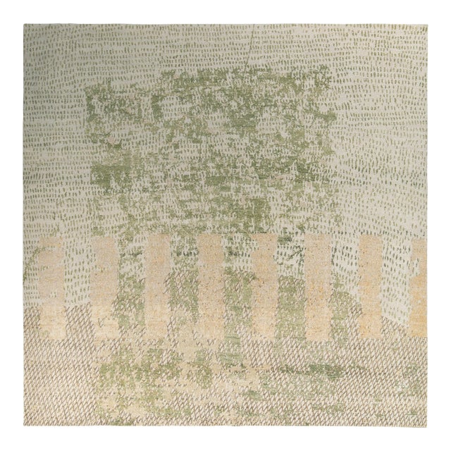 Rug & Kilim’s Impression Rug in Green, 5x8 For Sale