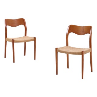 Vintage Teak Dining Chairs by Niels Otto Møller for JL Møllers, Set of 2 For Sale