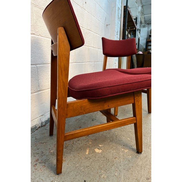 Vintage Gunlocke "23-C" Walnut Mid-Century Dining Chairs For Sale - Image 9 of 11