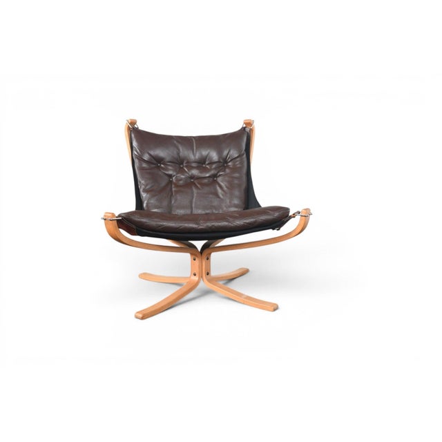 Mid-Century Modern Mid 20th Century Pair of Lowback Sigurd Ressell Falcon Chairs in Lacquered Beech For Sale - Image 3 of 11