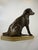 Bronze Dog Statue Lab, Labrador Sitting Wooden Bace Artist Signed: Name? & 1995 For Sale - Image 6 of 12