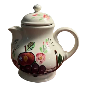 1950s Blue Ridge Grape/Wine Fruit Design Snub Nose Tea Pot