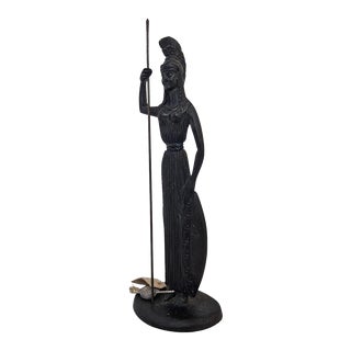 Late 20th Century Bronze Athena Statuette For Sale