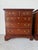 A handsome pair of vintage Link-Taylor Heirloom bedside tables, expertly crafted from solid mahogany in the timeless...
