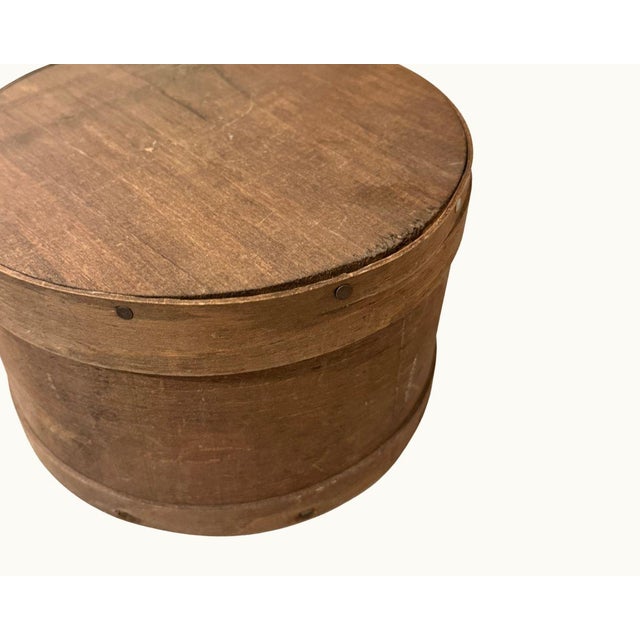 Wood Antique Primitive Round Bentwood Cheese Box — DuJeck's Denmark, Wisconsin For Sale - Image 7 of 7