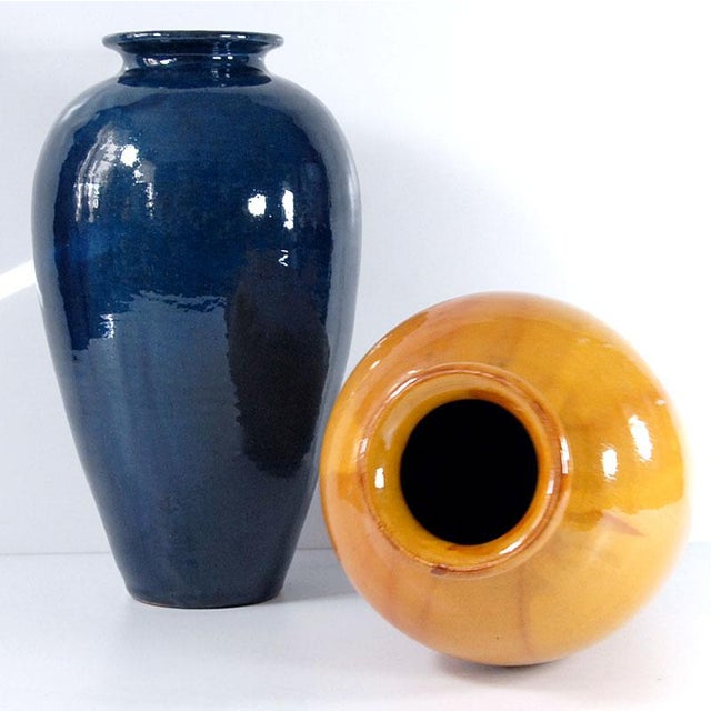 Ceramic Vintage French Ceramic Cottage Vases, Provence, 1970s, Set of 2 For Sale - Image 7 of 10