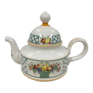 Vintage Villeroy & Boch Basket Pattern Teapot With Lid, Germany For Sale