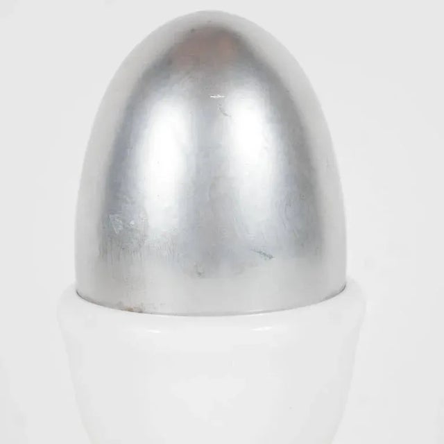 Pop Art Sculpture of a Silver Egg by Herbert Distel, circa 1968 For Sale - Image 4 of 8
