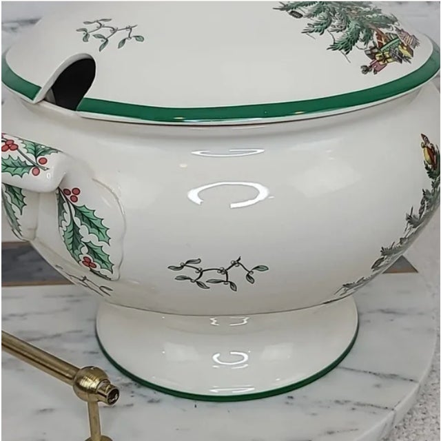 1990s 1990s Spode Christmas Tree Ceramic Soup Tureen For Sale - Image 5 of 12