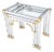 Set of 3 Chrome & Brass Glass Tops End Nesting Side Lamp Tables MINT For Sale