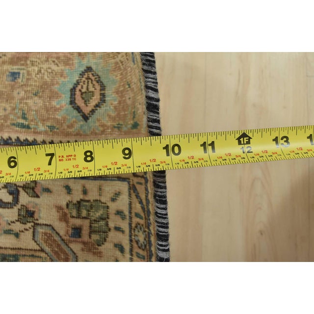 Tabriz Rug 6’2” X 9′ Pink Wool Vintage Distressed Hand-Knotted Oriental Carpet For Sale - Image 13 of 15