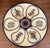 Signed Quimper oyster plate, made in the middle of the 20th century in France.