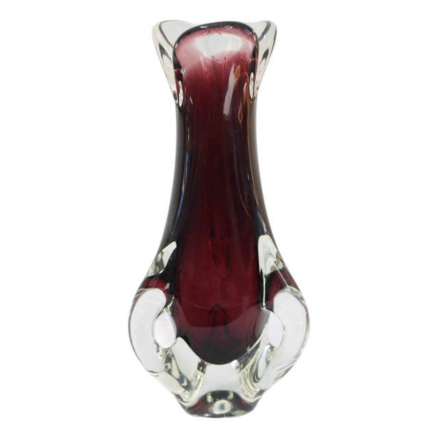 Large Vase in Mouth-Blown Crystal Glass by Joska, Germany, 1970 For Sale