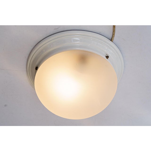 Bauhaus Porcelain Ceiling Lamp, 1920s For Sale - Image 4 of 11