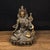 Brass Brass Green Tara Statue With Inlaid Gemstones, Tibetan Buddhist Goddess For Sale - Image 8 of 9