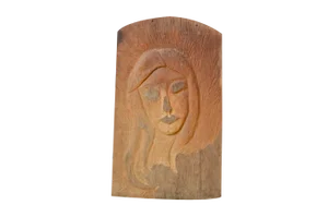 Oak Board with Carving of Female