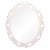 Fleur Home Garden District Satsuma Oval Mirror in Frosted Petal, 42x48 For Sale