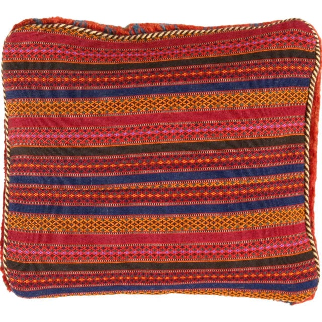 This Gabbeh pillow is made of high-quality LAMBS WOOL The piece was crafted with good workmanship. Gabbeh rugs are made by...