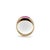 Metal 1940s 14k Gold Retro Synthetic Ruby Ring, Size 7 For Sale - Image 7 of 9