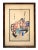 Vintage Japanese block print of a samurai warrior in stunning detail, stamped and framed. A striking piece of Japanese art...