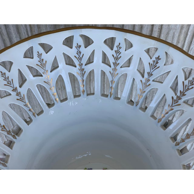 Late 19th Century 19th Sevrès Porcelain Figural Stand Centerpiece Raised Fruit Basket For Sale - Image 5 of 12