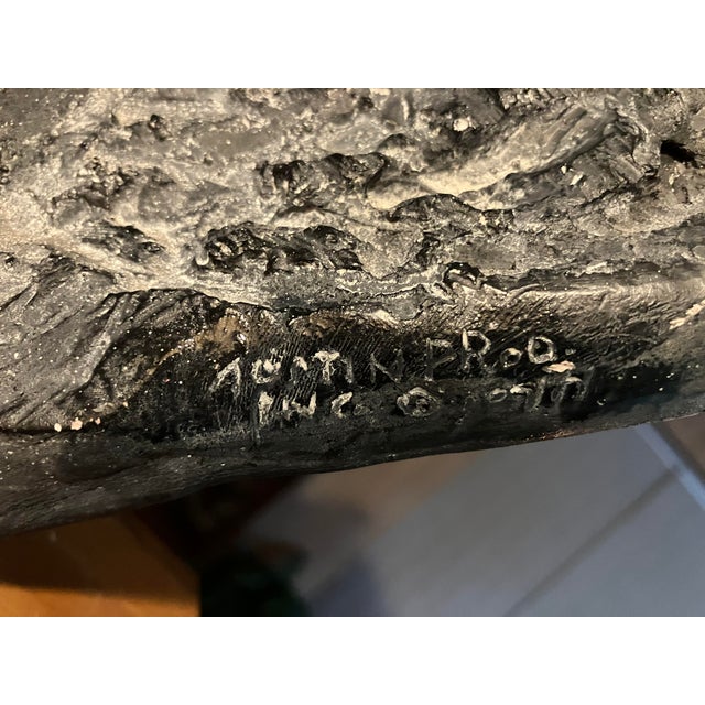 Wood 13" Vintage Abstract Fish Sculpture by Austin Productions - Brutalist Style For Sale - Image 7 of 9