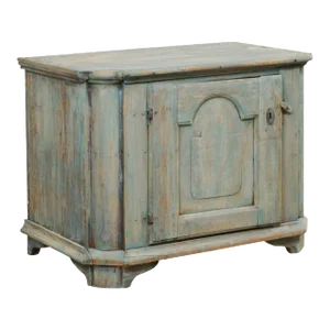 Early 18th Century Swedish Teal Blue Cabinet
