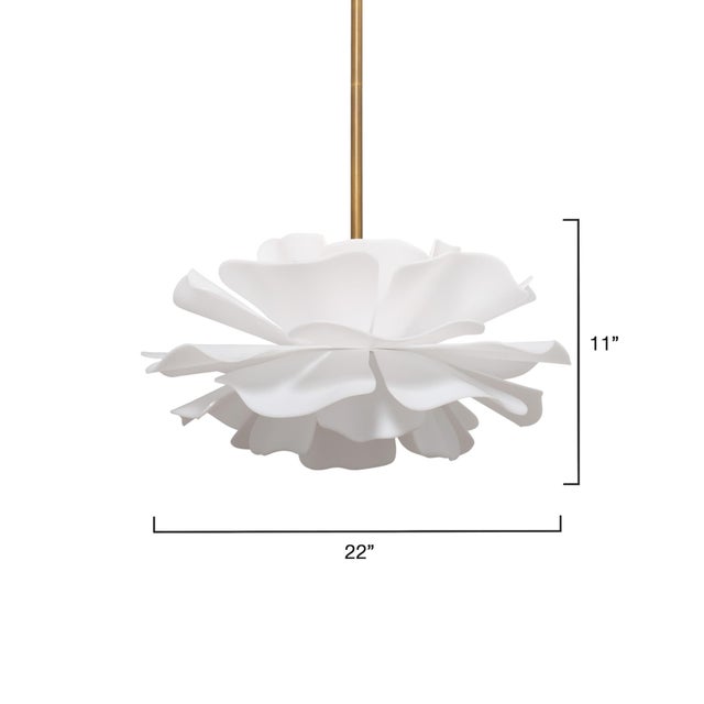 Contemporary Jamie Young Zinnia Small Chandelier in White Acrylic For Sale - Image 3 of 11