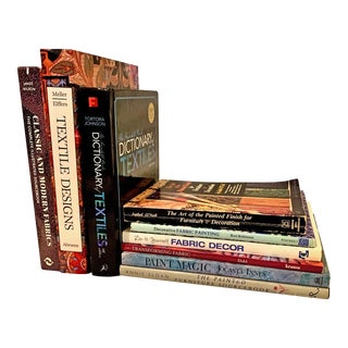Collection of Textile & Furniture Finish Books- Set of 9 For Sale