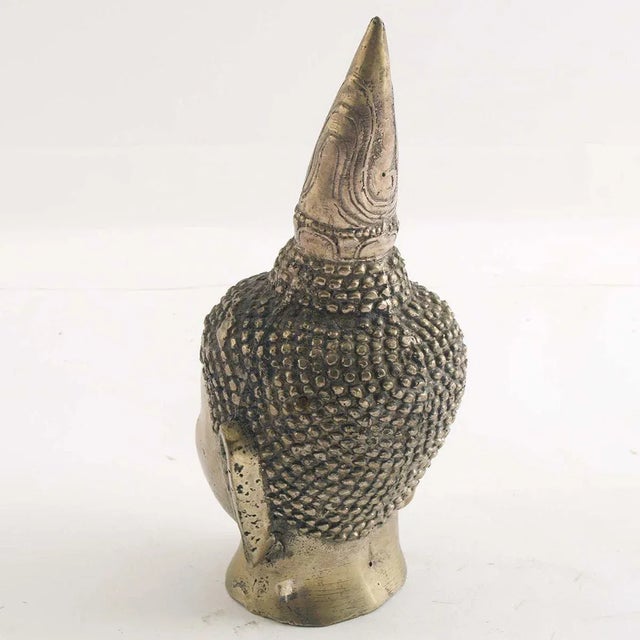 Gilded Brass Buddha, 1940s For Sale - Image 3 of 7