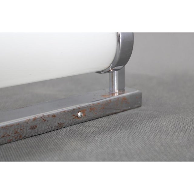 1930s Art Deco Bauhaus Chrome and Glass Tubular Wall Light, Czechoslovakia, 1930s For Sale - Image 5 of 12