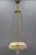 French Neoclassical Style White Alabaster, Gilt Bronze and Brass Pendant Light, 1890s For Sale - Image 17 of 18